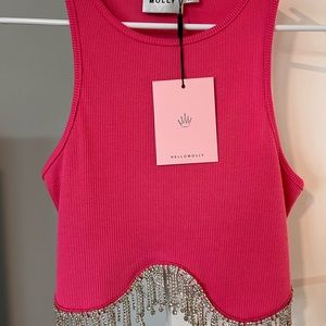 Pink Hello Molly Crop Top